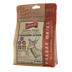 Bravo Bonus Bites Freeze Dried Venison Liver Dog Treats