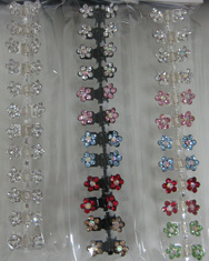 Crystal Flower Hair Clips