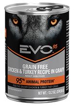 EVO 95 Chicken and Turkey Canned Dog Food 