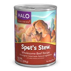 Halo Spots Stew for Dogs Wholesome Beef Cans