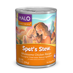 Halo Spots Stew for Dogs Wholesome Chicken Cans