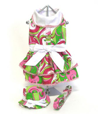 Mod Print Harness Dress Set with Hat and Leash