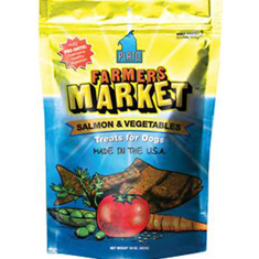 Plato Pet  Treats Farmers Market Salmon and Veggie Strips