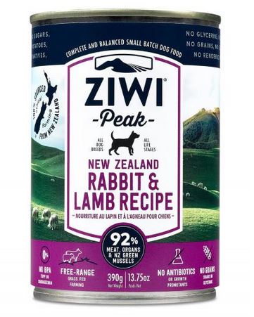 ZiwiPeak Rabbit and Lamb Dog Cans