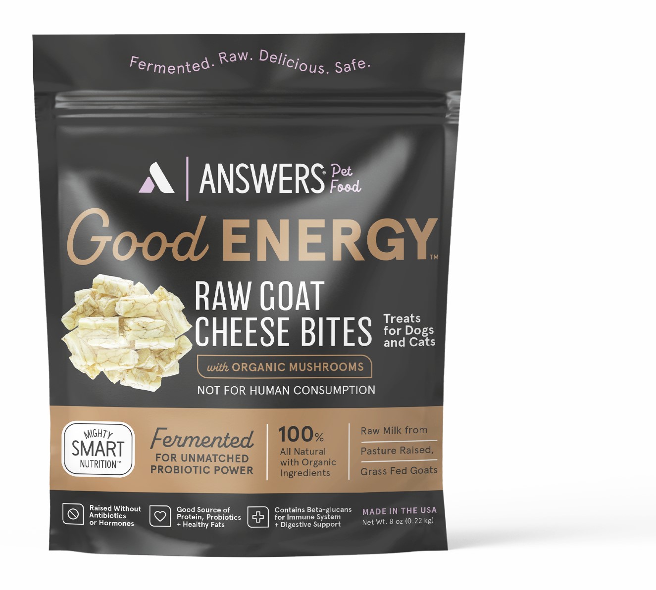 Answers Frozen Raw Goat Milk Cheese Treat Organic Mushroom