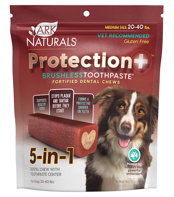Ark Naturals Protection Brushless Toothpaste Medium Dental Chews Dog Treats