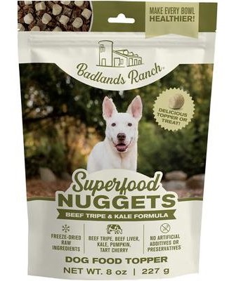 Badlands Ranch Freeze Dried Superfood Beef Tripe and Kale Nuggets