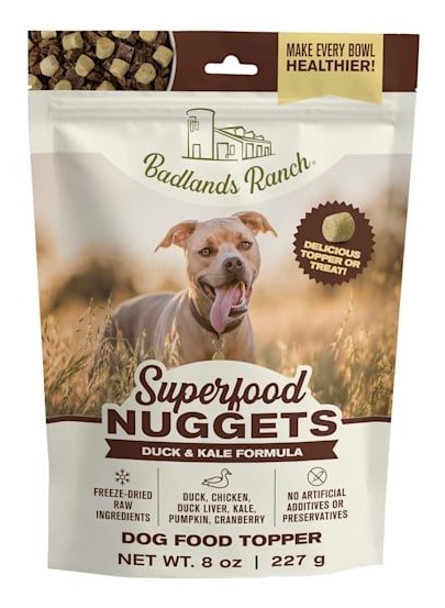 Badlands Ranch Freeze Dried Superfood Duck and Kale Nuggets 
