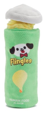 Bark Flingles Can Potato Chips Snack Green Yellow Plush Toy