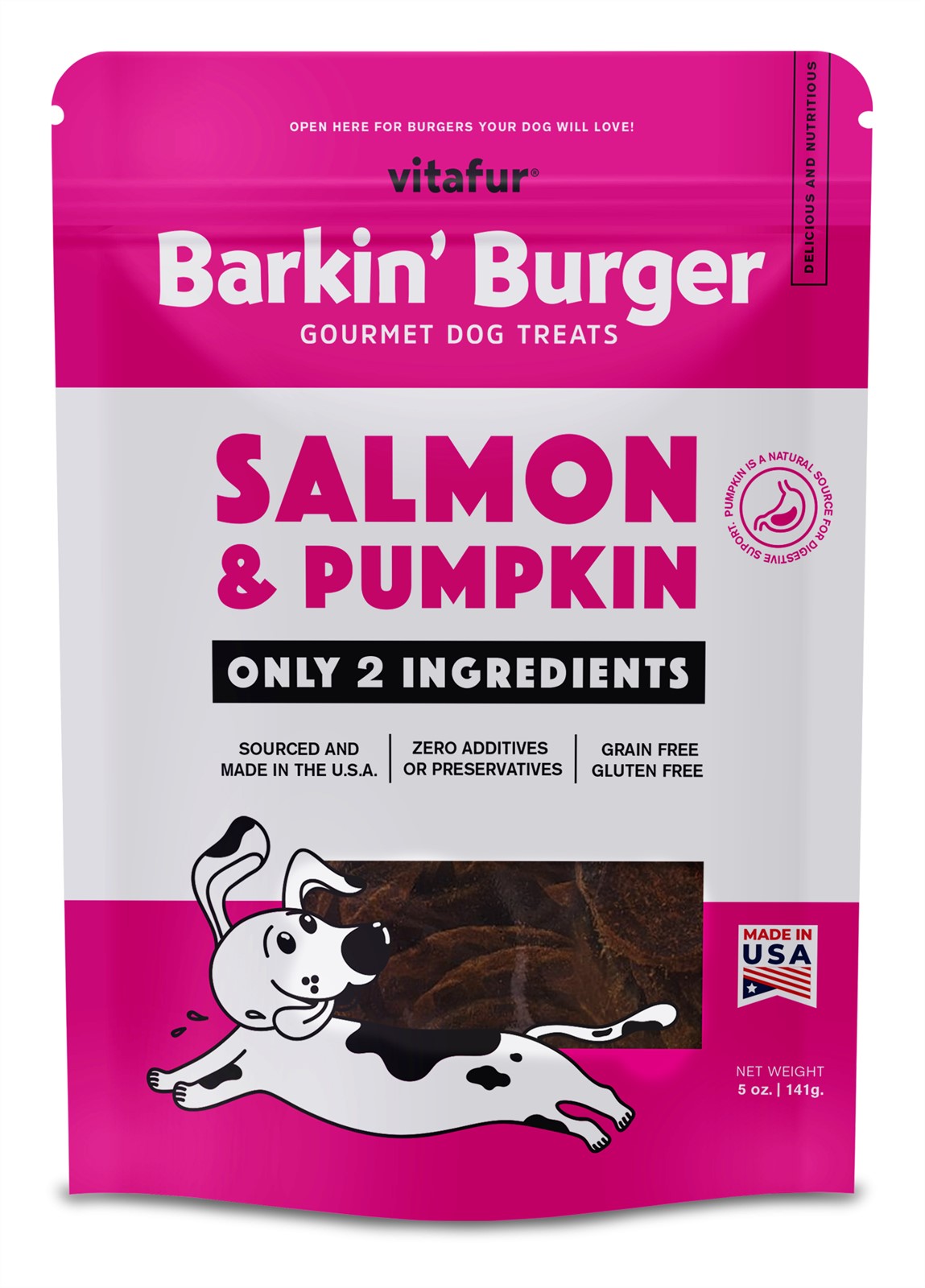 Barkin Burger Wild Alaskan Salmon and Pumpkin Treats