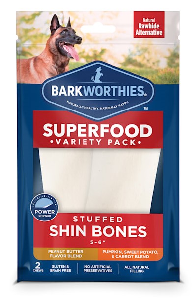 Barkworthies Shin Bone Stuffed Bully Stick Blend