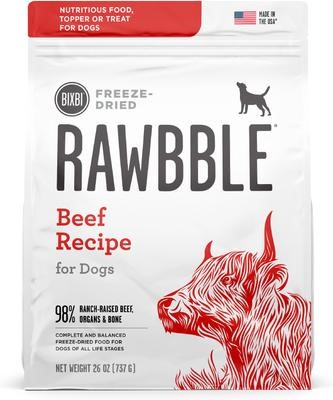 Bixbi Rawbble Beef Recipe Grain Free Freeze Dried Dog Food