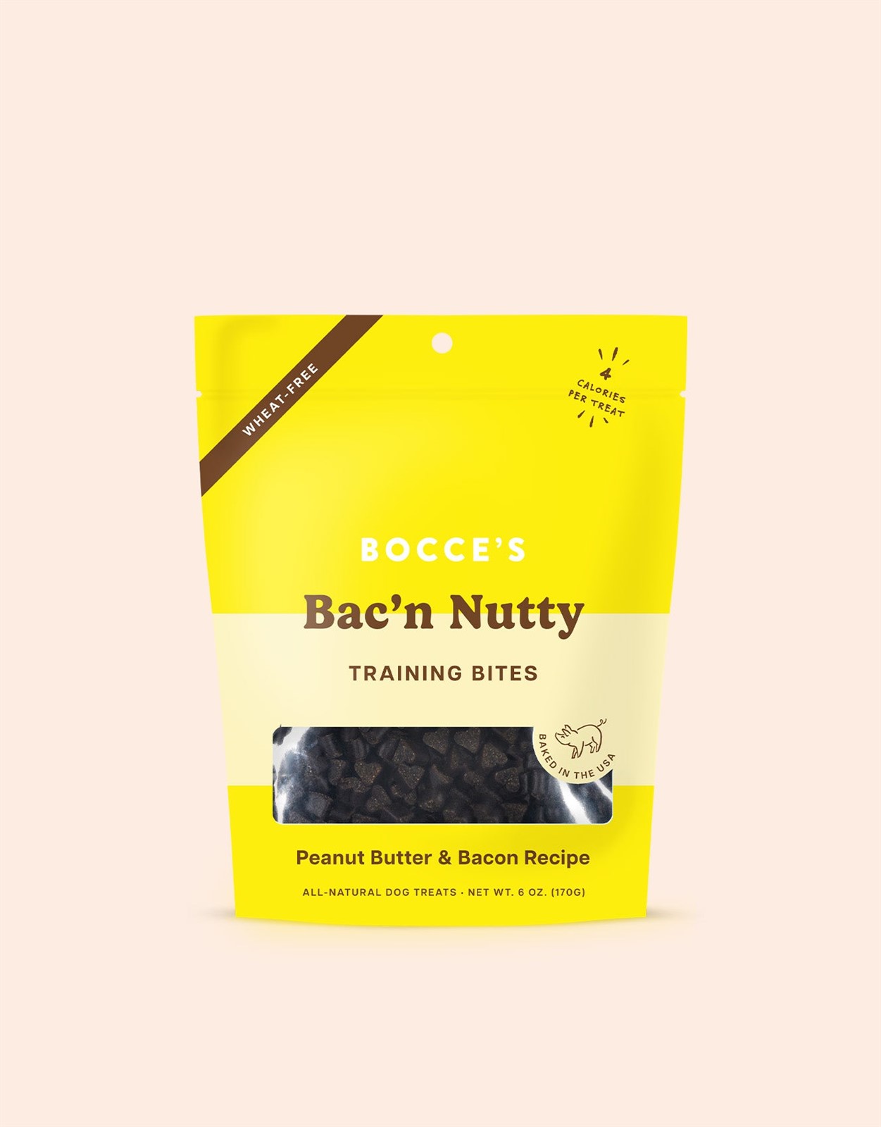 Bocces Bakery Bac n Nutty Peanut Butter Bacon Training Bites Dog Treats