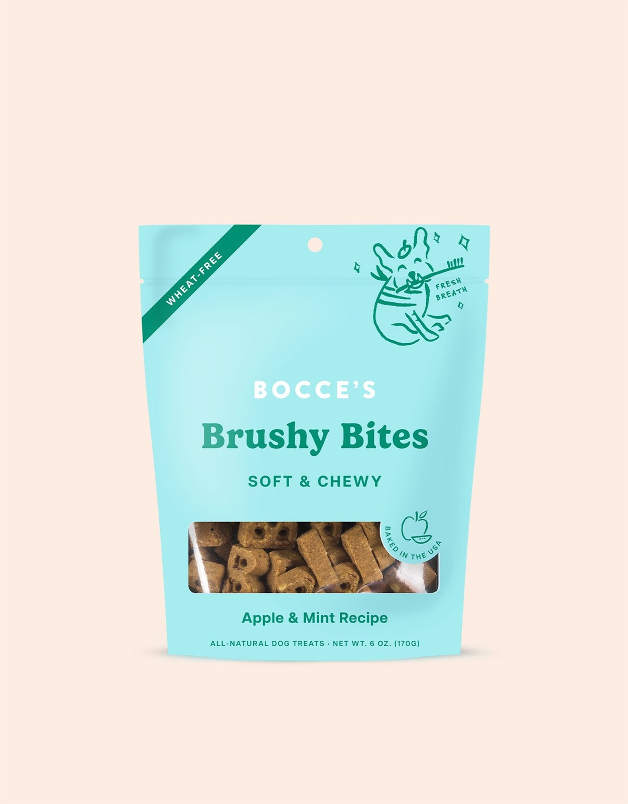 Bocces Bakery Brushy Bites Soft Chewy Treats
