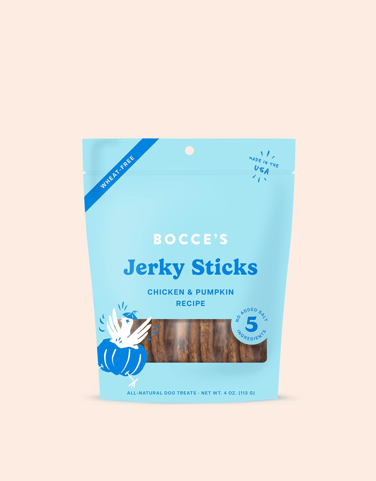 Bocces Bakery Grazers Chicken Pumpkin Jerky Sticks