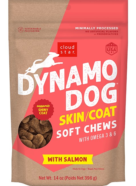 Cloud Star Dynamo Dog Skin and Coat Salmon