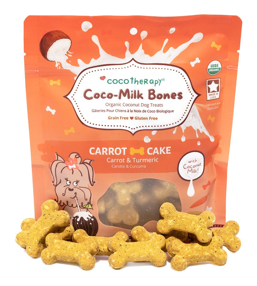 Coco Therapy Coco Milk Bones Carrot Cake Biscuit Organic Coconut Dog Treat