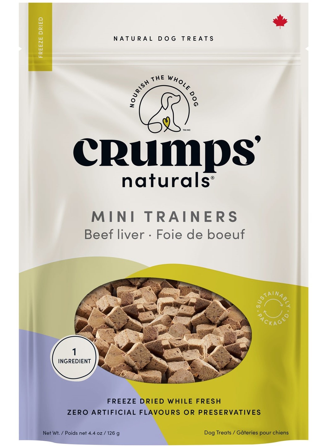 Crumps Naturals Mini Trainers Freeze Dried Beef Liver Dog Treats