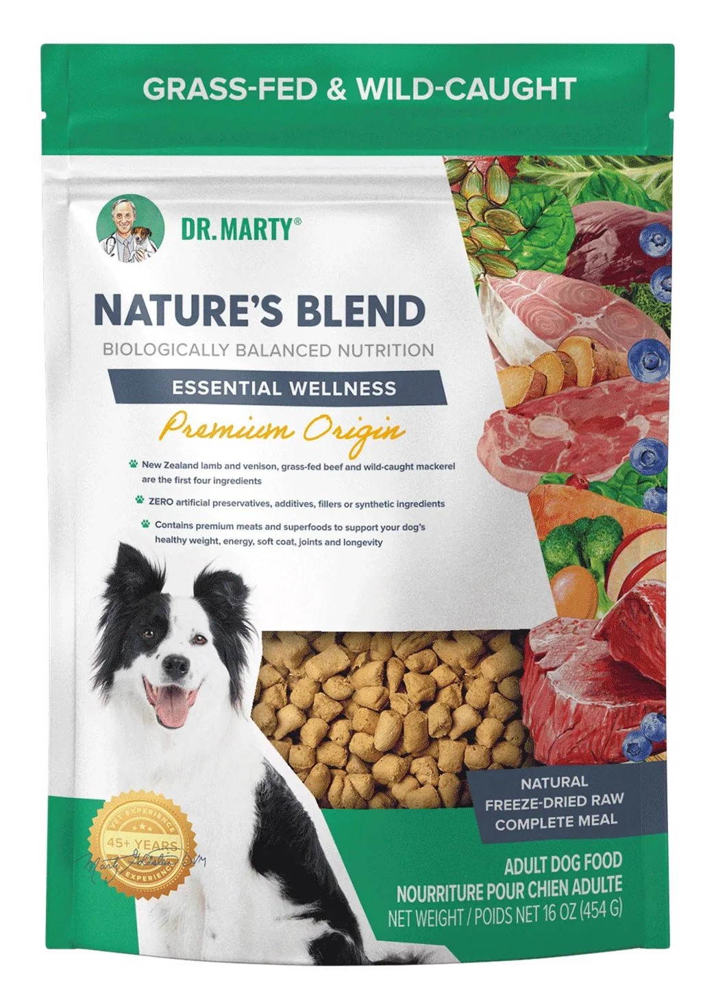 Dr Martys Natures Blend Essential Wellness Premium Origin Freeze Dried Dog Food