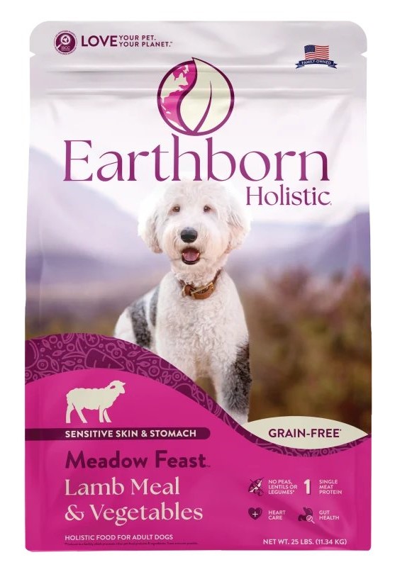 Earthborn Holistic Meadow Feast Lamb Meal Vegetables Grain Free Dry Dog Food