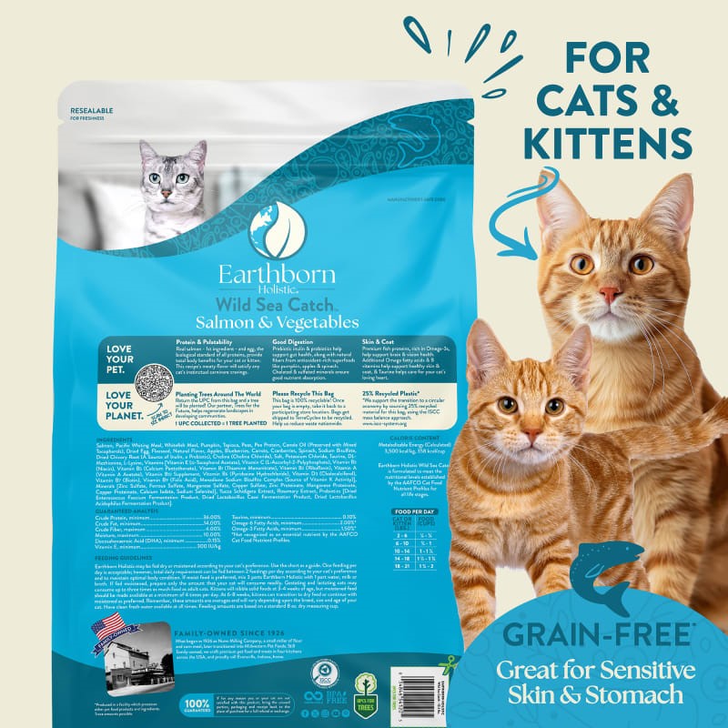 Earthborn Holistic Wild Sea Catch Grain Free Dry Cat Food