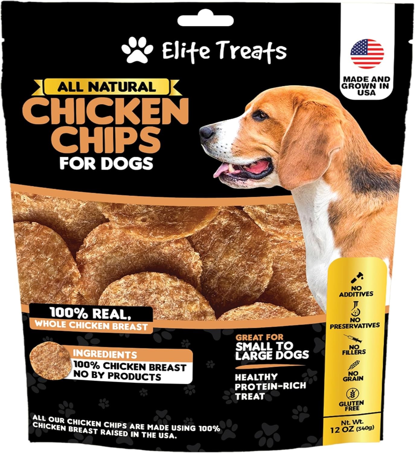 Elite Treats Dried Chicken Gizzards Dog Treats