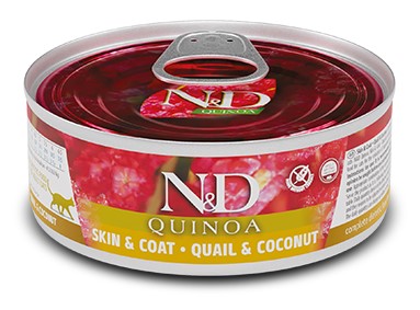 Farmina ND Quinoa Skin Coat Quail Feline Wet Food Cans