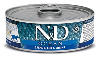 Farmina Salmon Cod and Shrimp Adult Feline Wet Food Cans