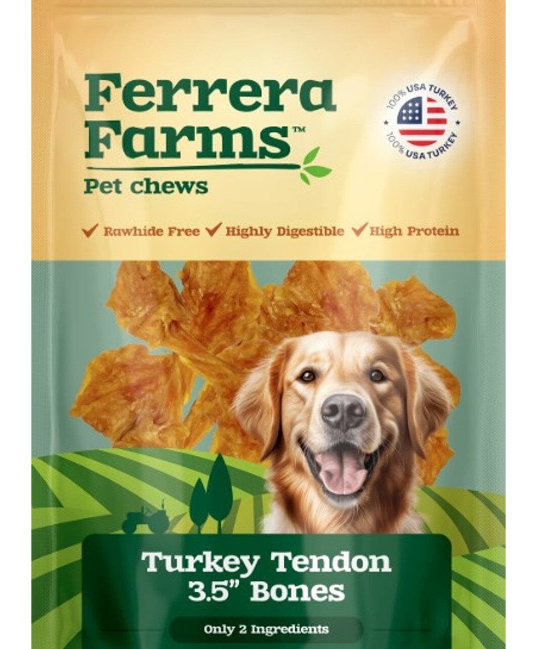 Ferrera Farms Turkey Tendon Knotted Bone