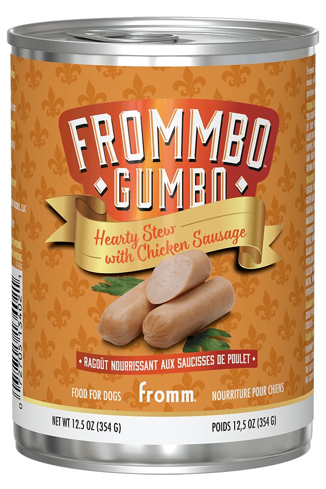 Fromm Frommbo Gumbo Hearty Stew With Chicken Sausage Canned Food For Dogs