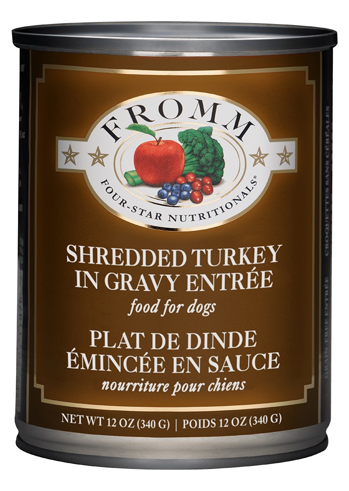 Fromm Shredded Turkey in Gravy Entree Dog Food Can 