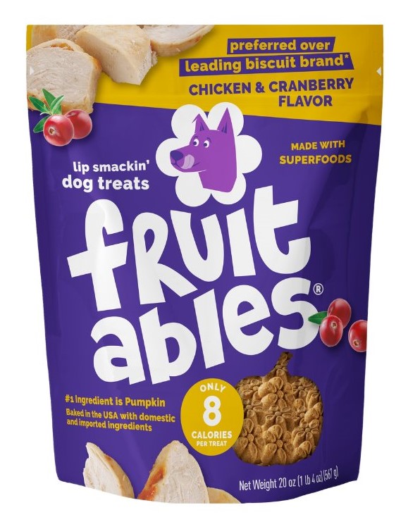 Fruitables Baked Chicken and Cranberry Dog Treats