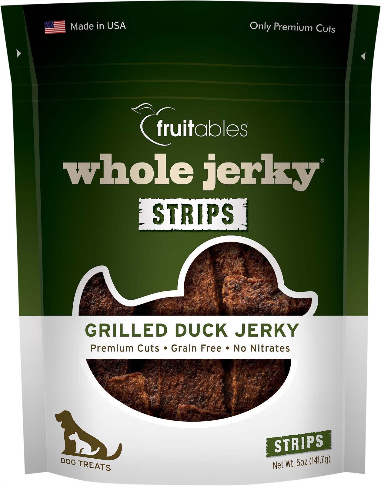 Fruitables Wildly Natural Dog Jerky Treats Grilled Duck Strips