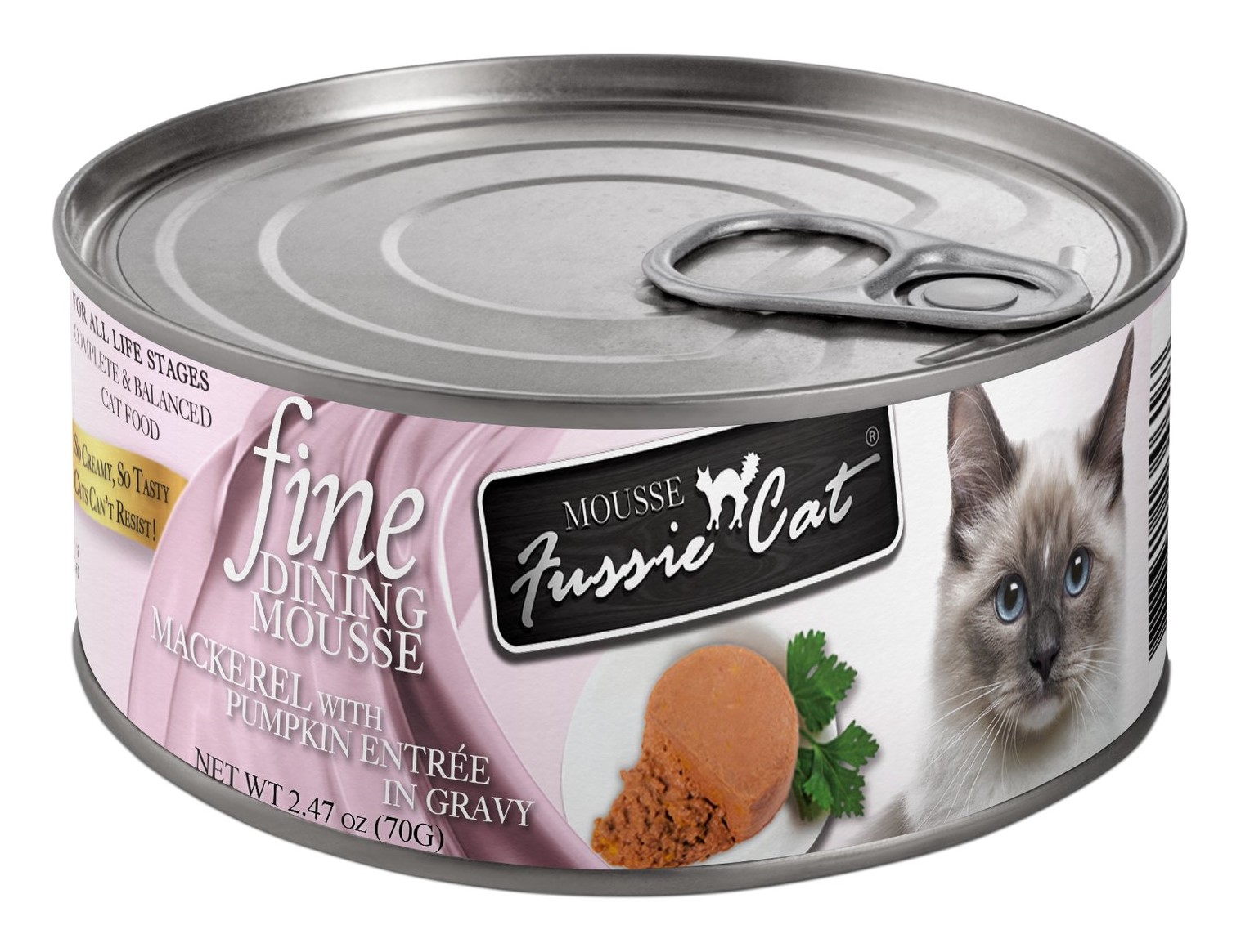 Fussie Cat Fine Dining Mousse Mackerel with Pumpkin Entree Wet Cat Food