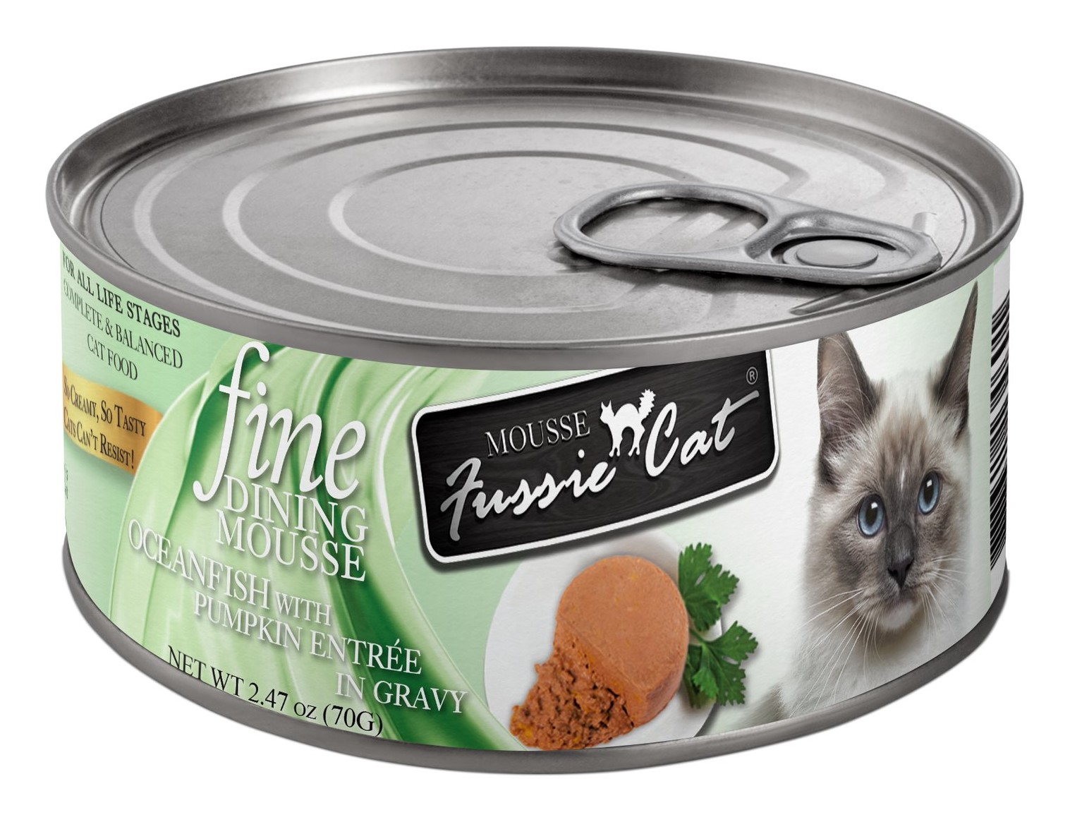 Fussie Cat Fine Dining Mousse Oceanfish with Pumpkin Entree Wet Cat Food