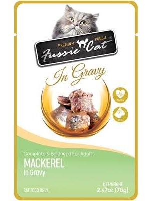 Fussie Cat Premium Pouch in Gravy Mackerel