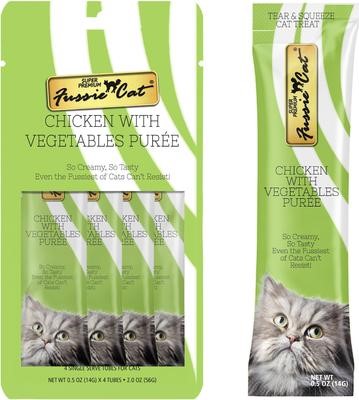 Fussie Cat Treat Puree Chicken with Vegetables 4 Pack