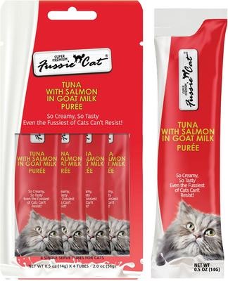 Fussie Cat Tuna Salmon Puree Cat Treat