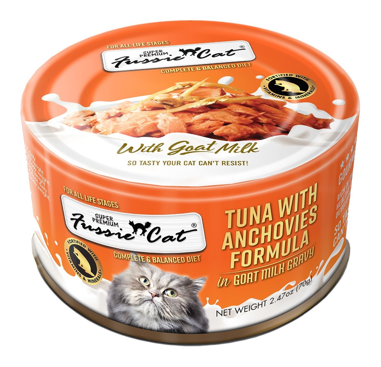 Fussie Cat Tuna with Anchovies Formula in Goat Milk Gravy