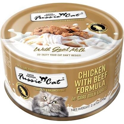 FussieCat Chicken with Beef Formula in Goat Milk Gravy Cat Food