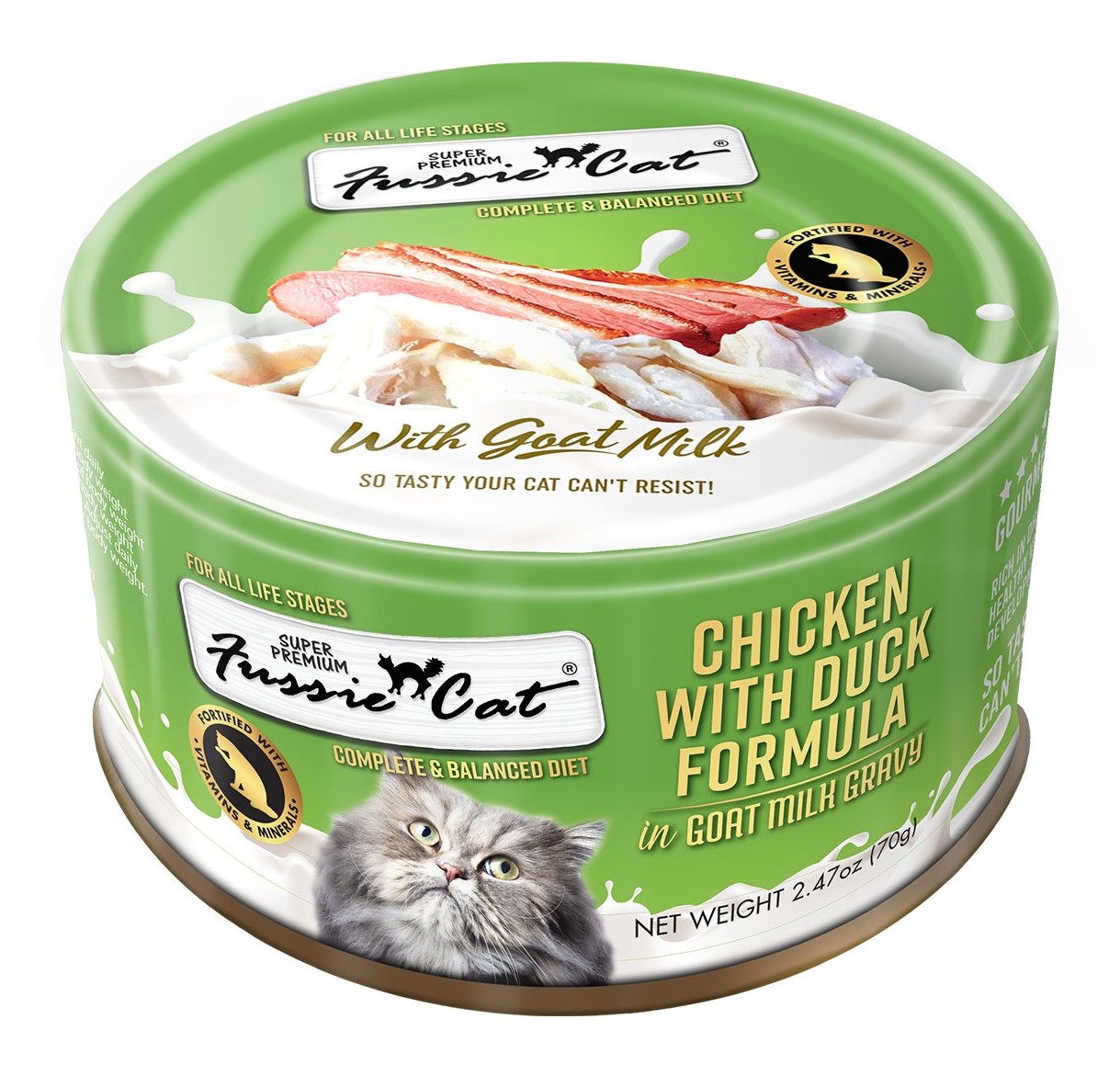 FussieCat Chicken with Duck Formula in Goat Milk Gravy Cat Food