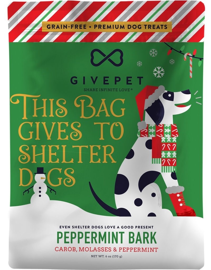 Givepet Holiday Dog Treat Soft Chew Peppermint Bark
