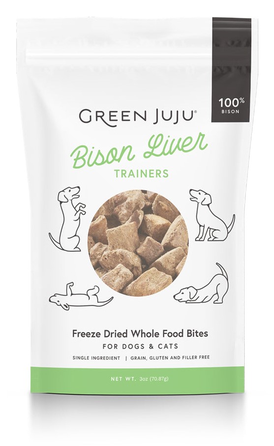 Green Juju Bison Liver Trainers Freeze Dried Dog Treat