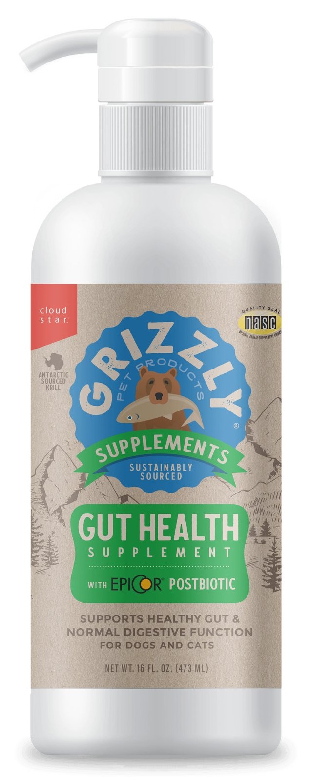 Grizzly Gut Health Liquid Supplement Senior Dog