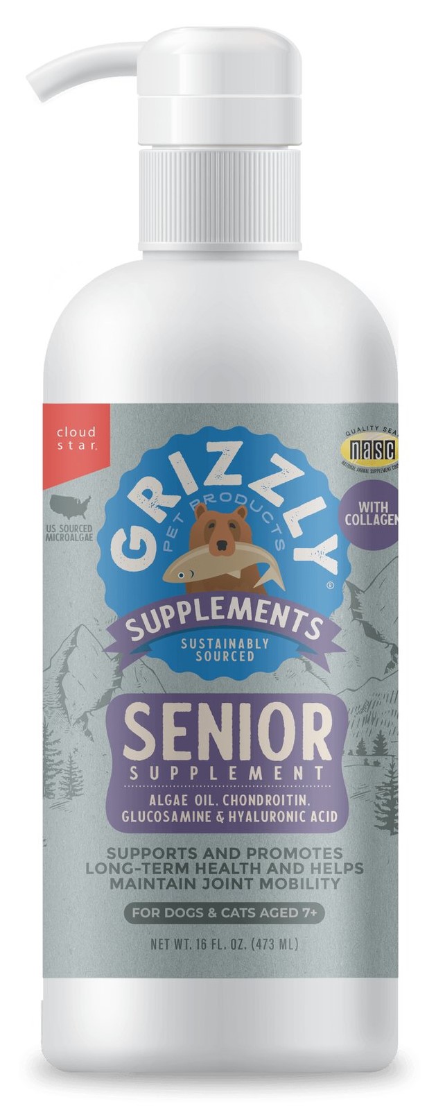 Grizzly Life Stage Liquid Supplement Senior Dog