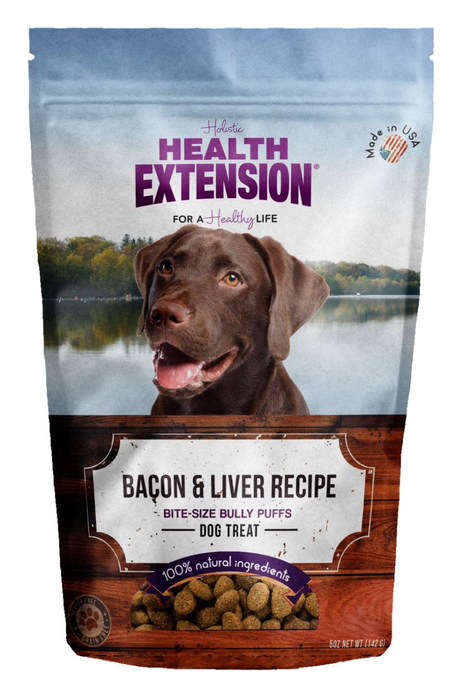 Health Extension Bully Puffs Bacon and Liver