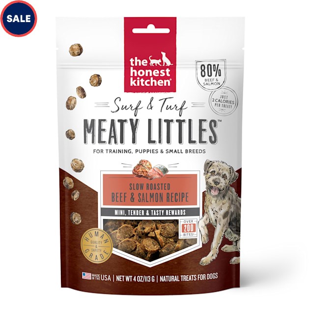 Honest Kitchen Dog Treat Surf and Turf Meaty Littles Beef and Salmon