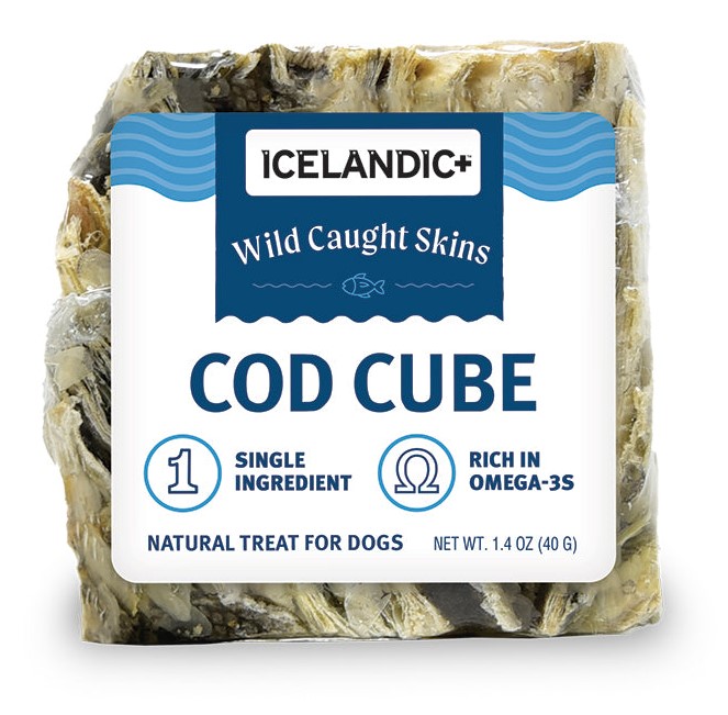 Icelandic Cod Skin Large Cube Dog Treat