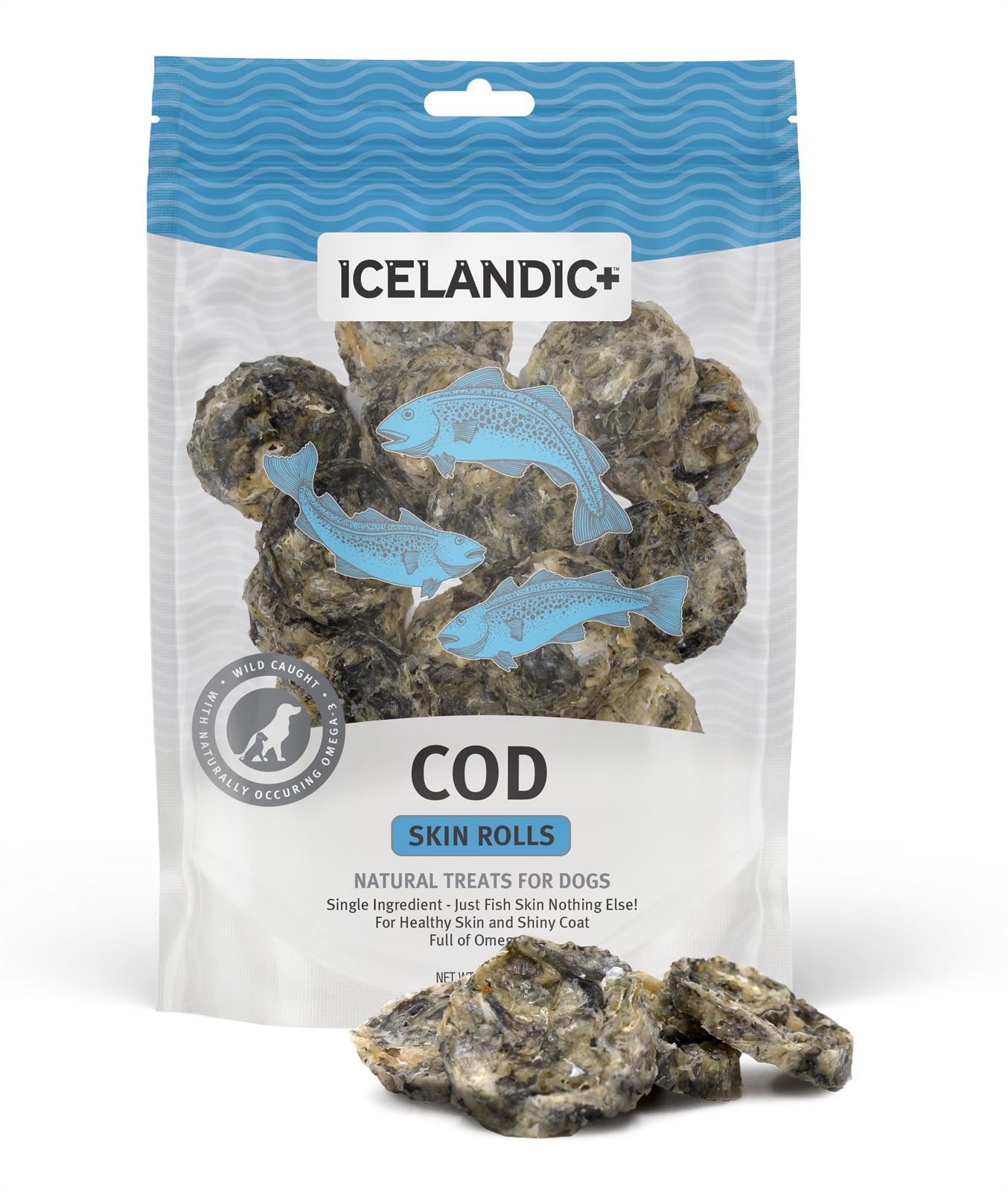 Icelandic Cod Skin Rolls Fish Dog Treat