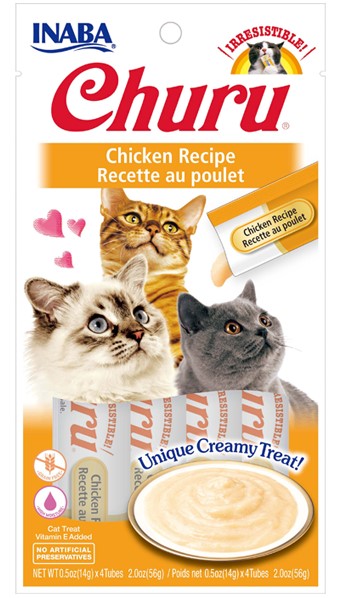 Inaba Churu Grain Free Chicken Puree Lickable Cat Treat